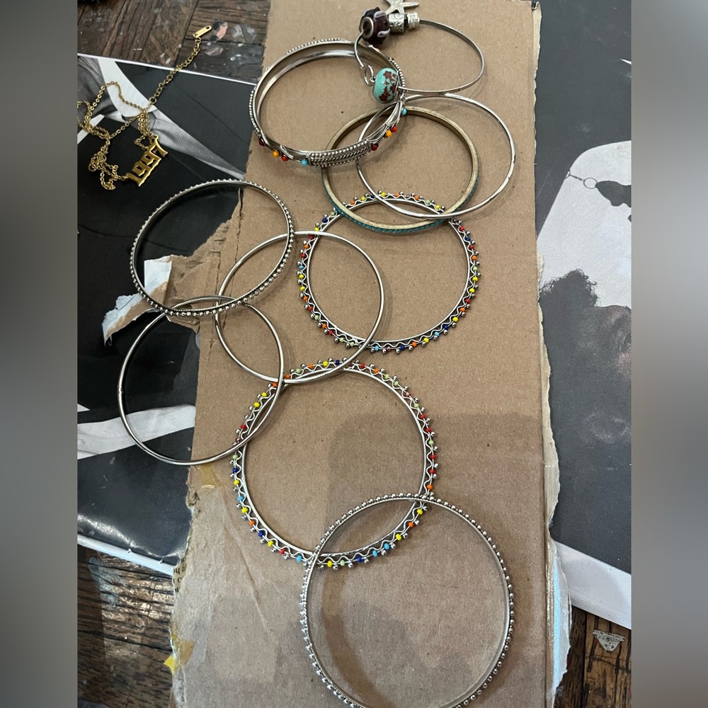 Colorful Bangle Set 10 Bangles , Native American … - image 2